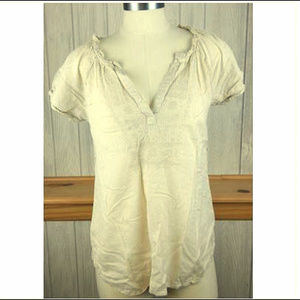 Boho Embroidered V Neck Peasant Top by Motherhood